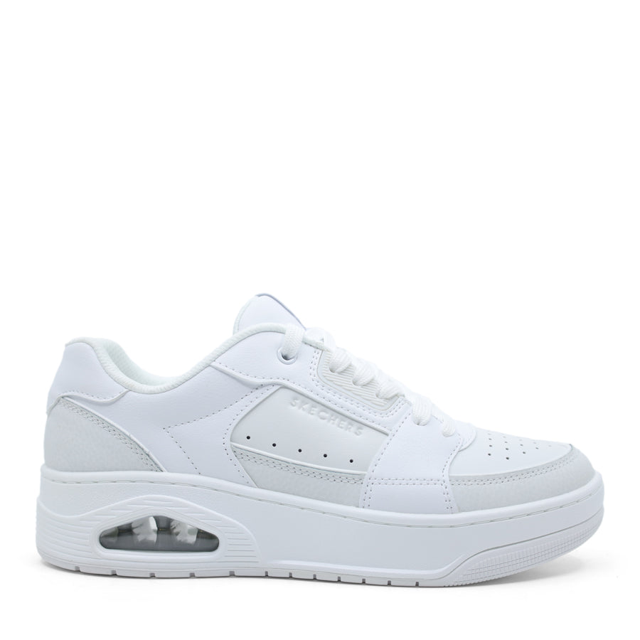 WOMENS SKECHERS WHITE LACE UP SNEAKER
