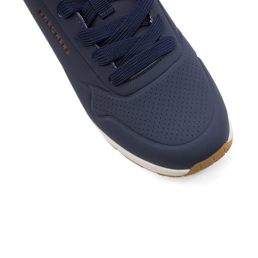 NAVY BLUE BROWN LACE UP SNEAKER