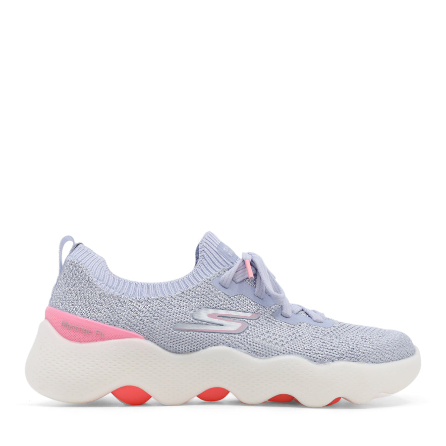 GREY PINK SLIP ON LACE UP SNEAKER