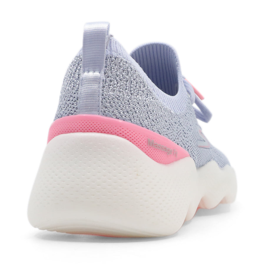 GREY PINK SLIP ON LACE UP SNEAKER