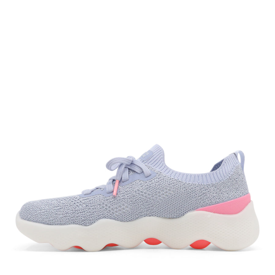 GREY PINK SLIP ON LACE UP SNEAKER