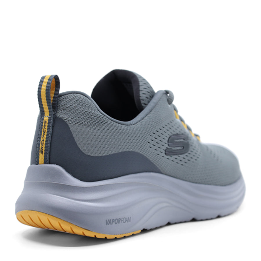 OLIVE GREY SKECHERS MEN LACE UP VAPOR FOAM LACE UP