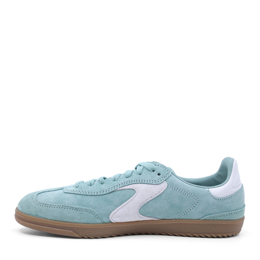 SKECHERS LACE UP SUEDE LEATHER SAGE GREEEN SNEAKER