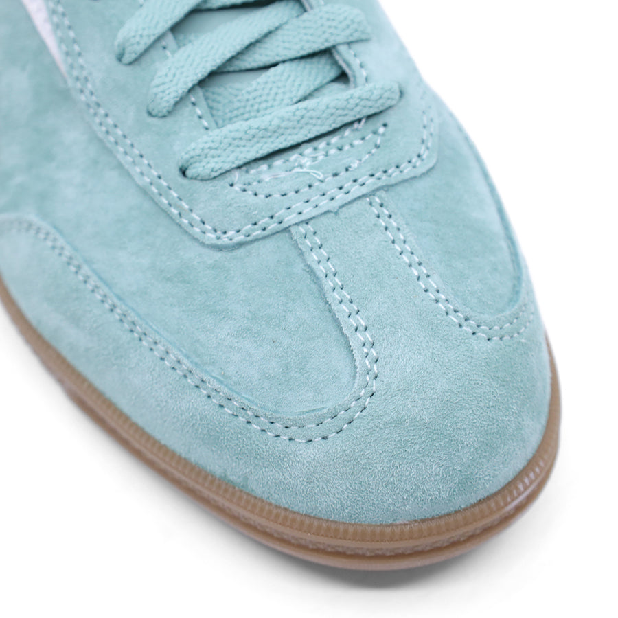 SKECHERS LACE UP SUEDE LEATHER SAGE GREEEN SNEAKER