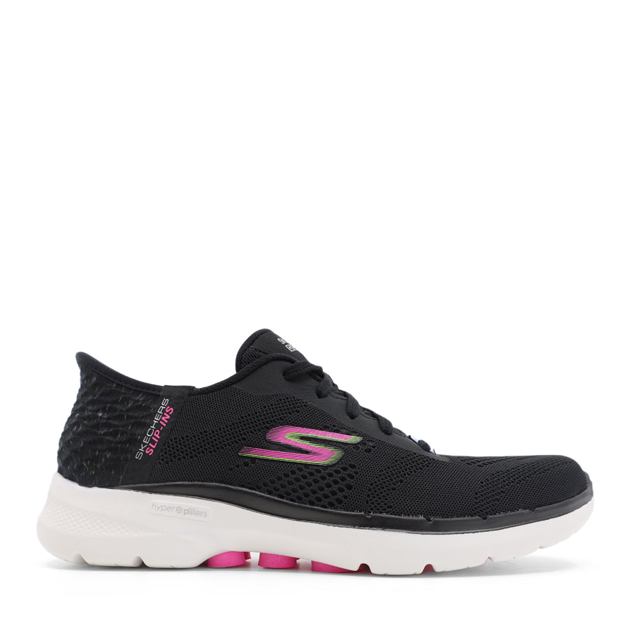 BLACK PINK MULTI SLIP IN LACE UP SNEAKER