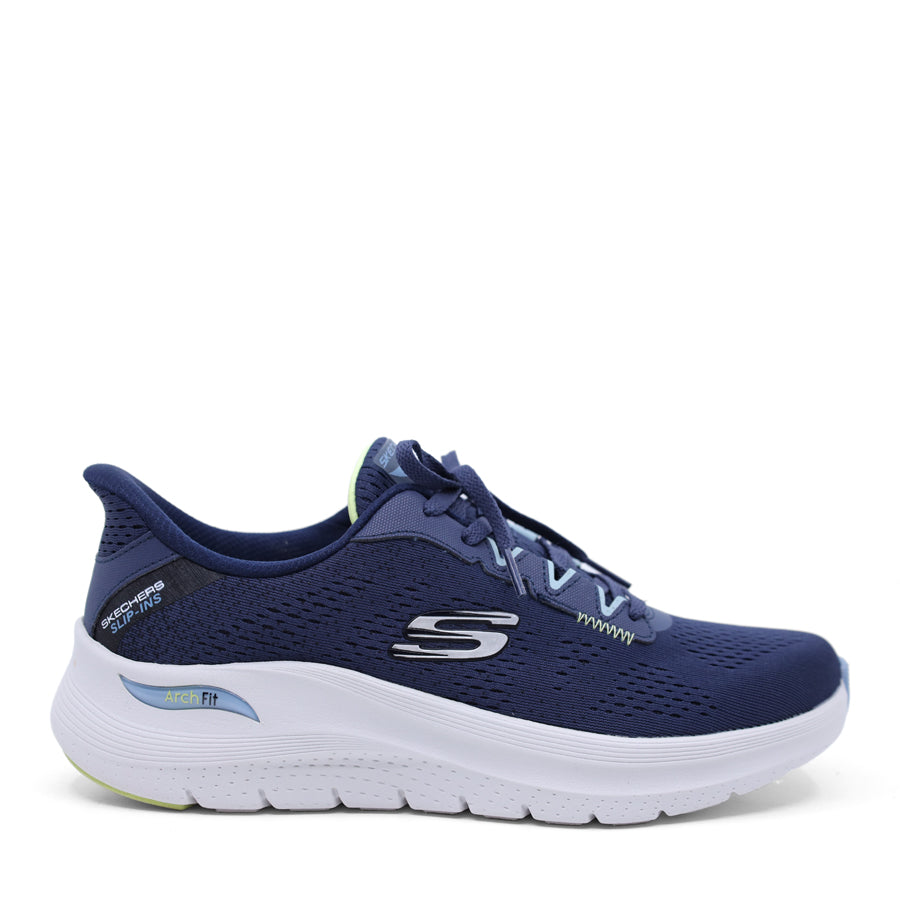 MENS SKECHERS BLUE LACE UP SNEAKER