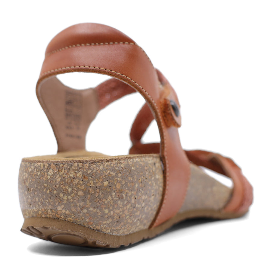TERRACOTTA RED WEAVE PATTERN VELCRO SANDAL