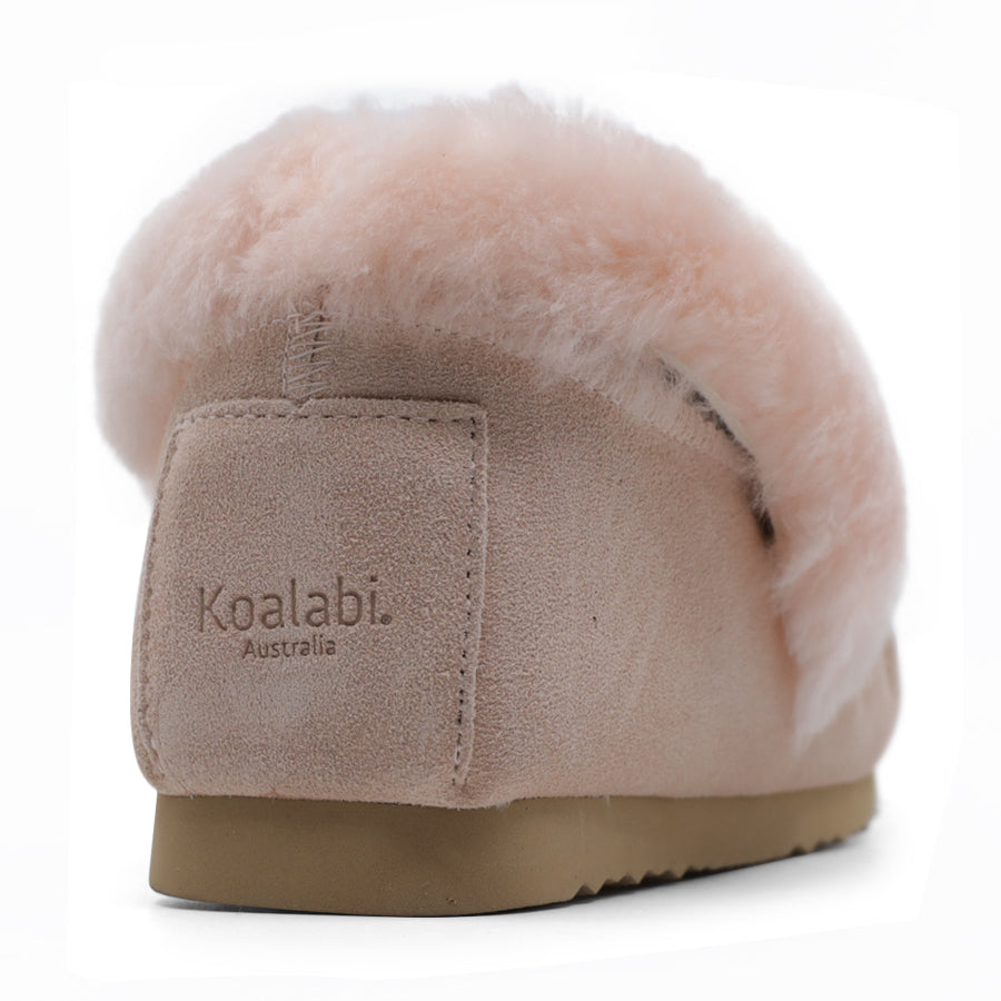 LIGHT PINK SHEEPSKIN MOCCASIN SLIPPER