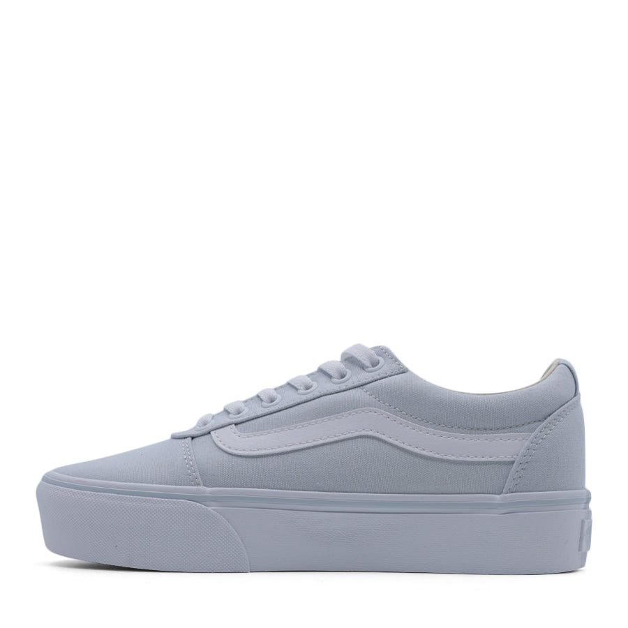 Baby blue store platform vans