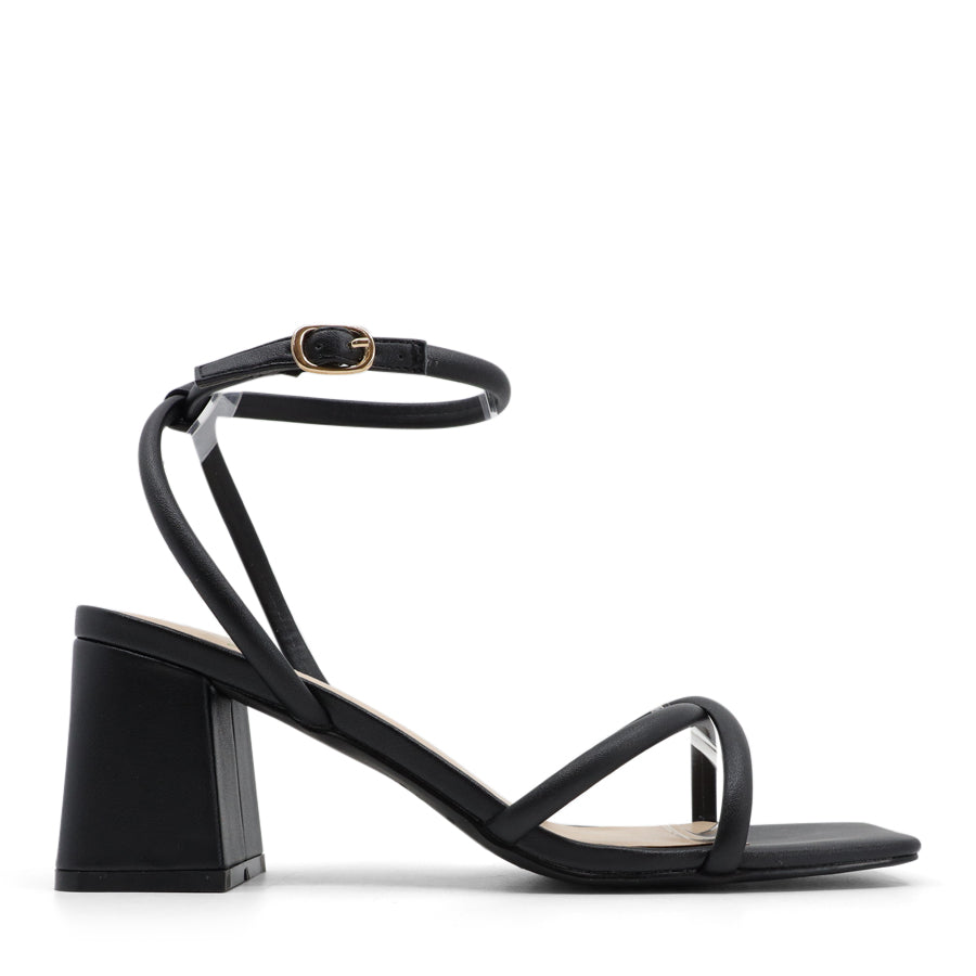 BLACK STRAPPY DRESS PARTY HEEL