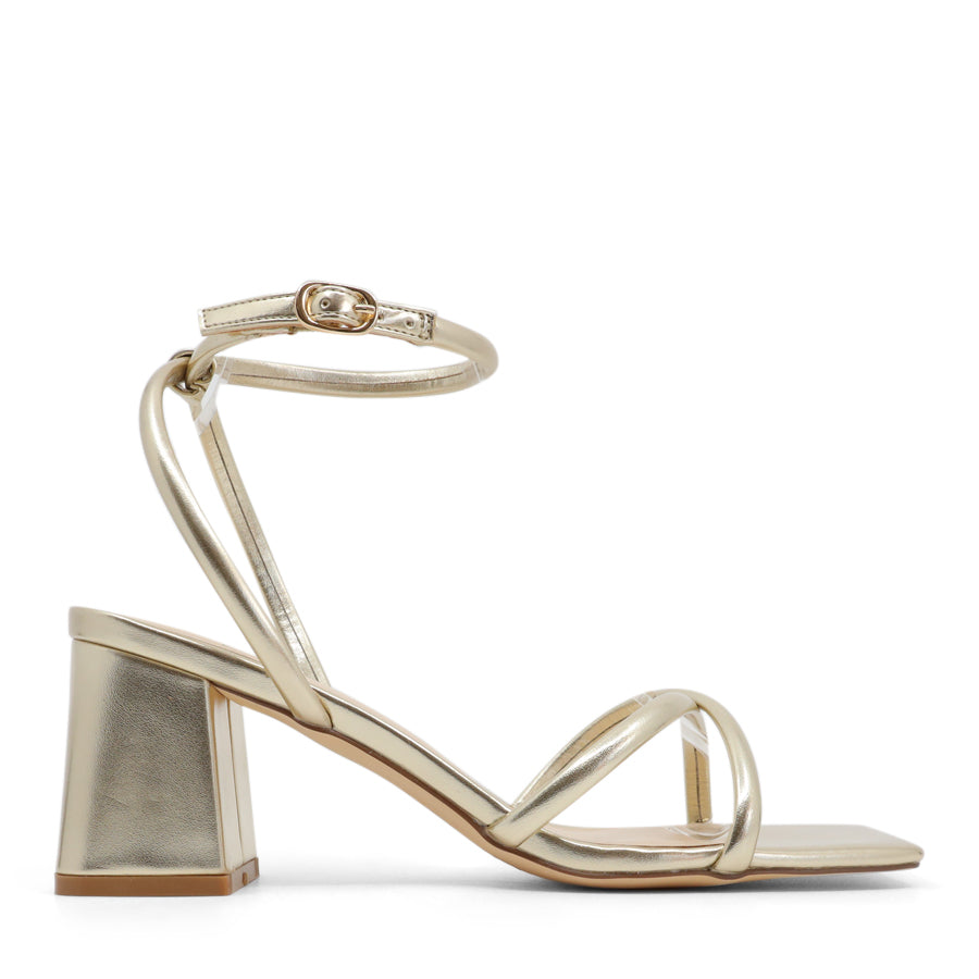 BLACK STRAPPY DRESS PARTY HEEL