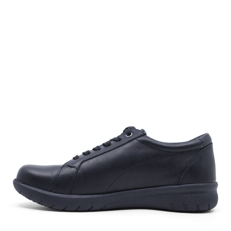 BLACK LACE UP ZIP UP SNEAKER