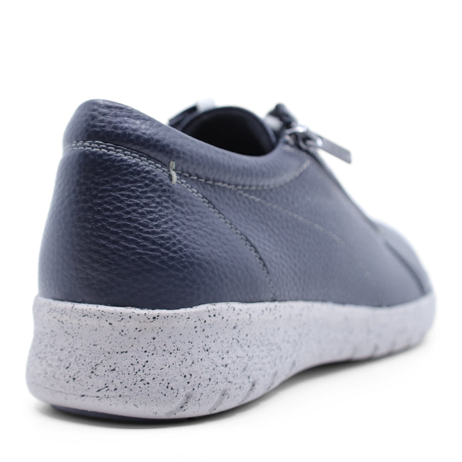 INK NAVY LACE UP ZIP UP SNEAKER