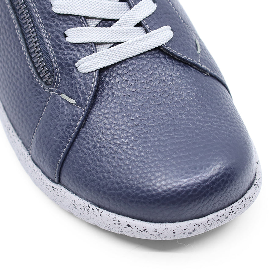 INK NAVY LACE UP ZIP UP SNEAKER