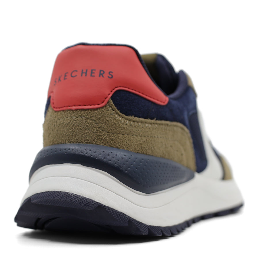 NAVY NATURAL MULTI LACE UP MENS SNEAKER