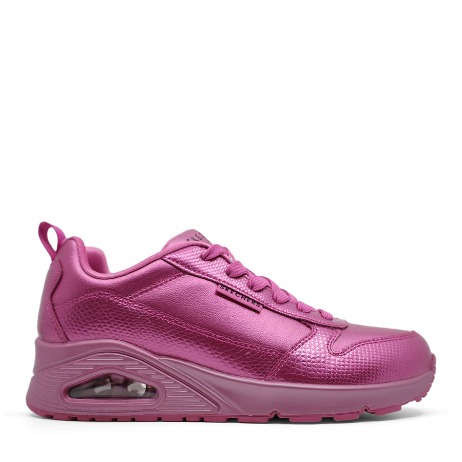 METALLIC PURPLE MAGENTA LACE UP SNEAKER