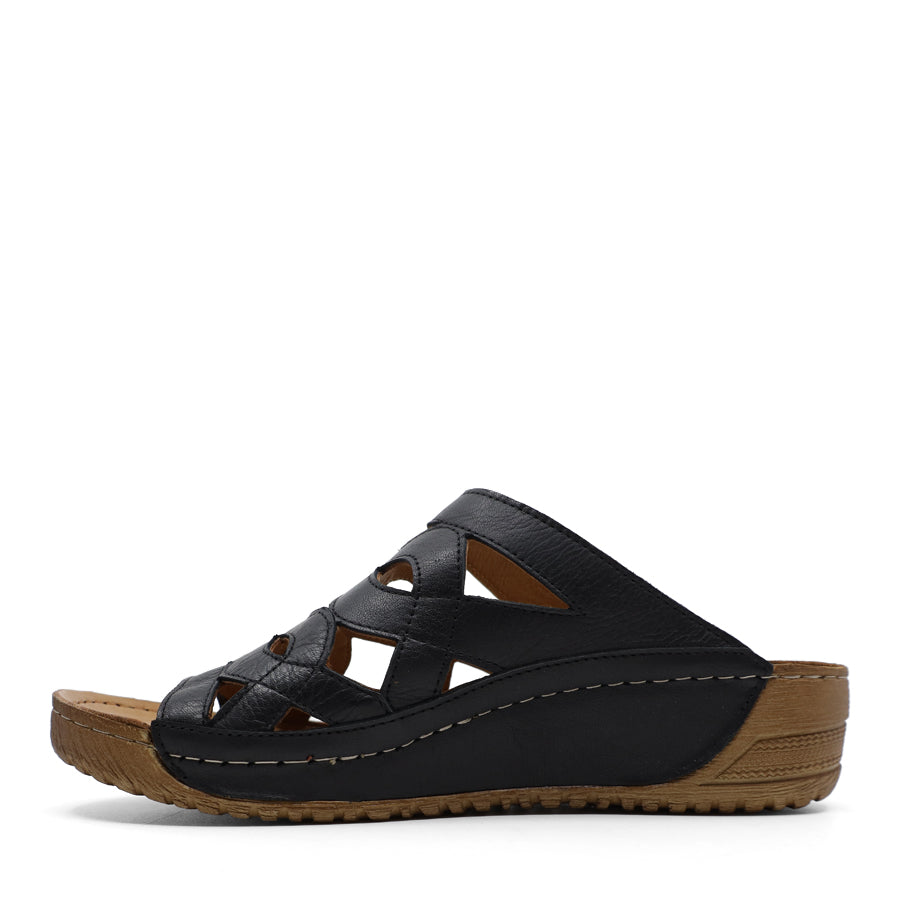 BLACK SLIP ON SLIDE SANDAL
