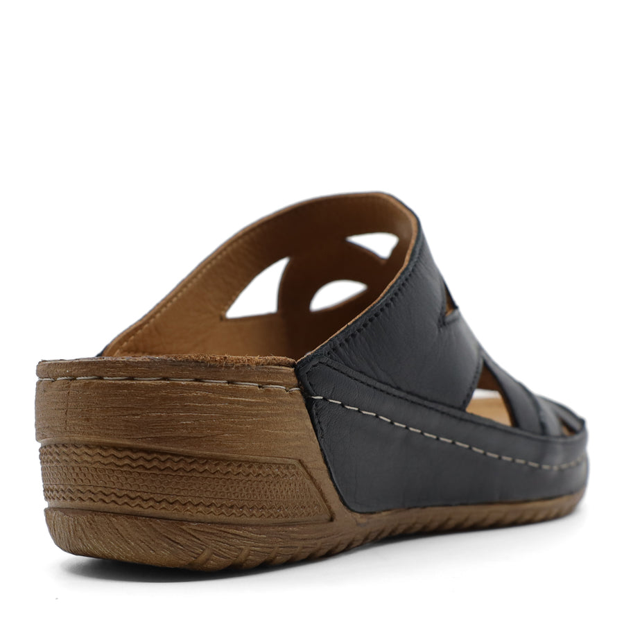 BLACK SLIP ON SLIDE SANDAL