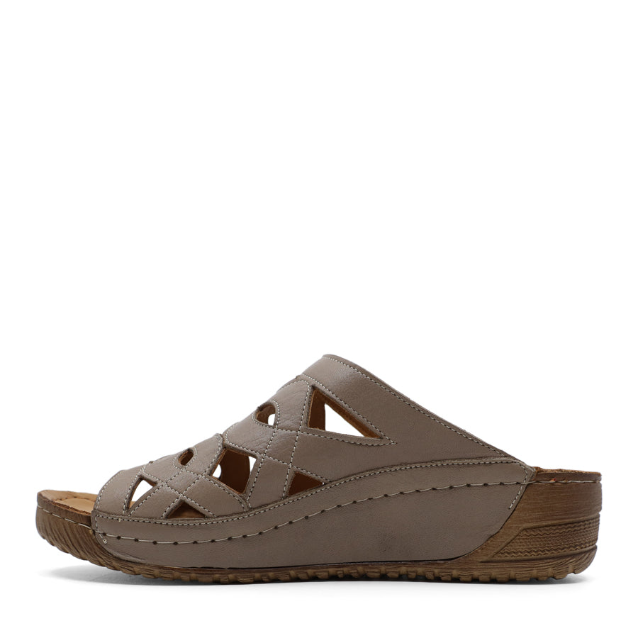 DARK STONE SLIP ON SLIDE SANDAL