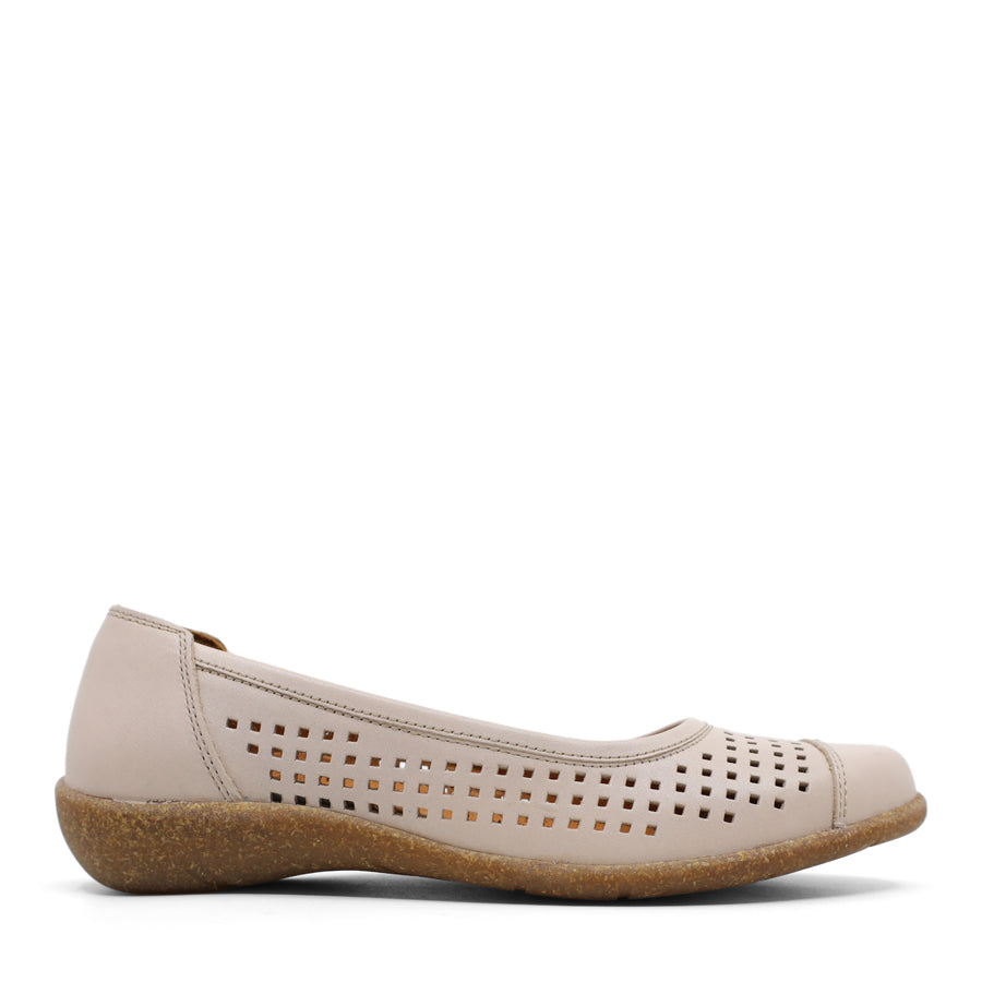 BLACK PERFORATED LEATHER UPPER SLIP ON FLAT LOAFER