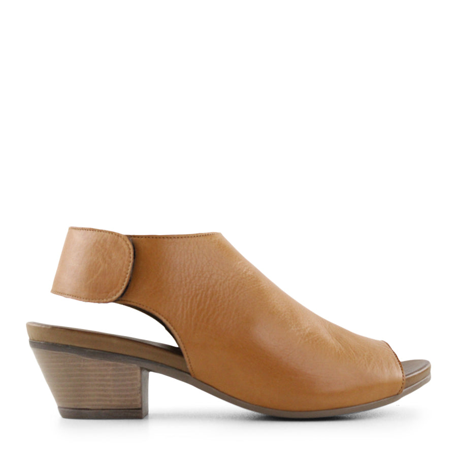 BLACK VELCRO ANKLE STRAP HEEL