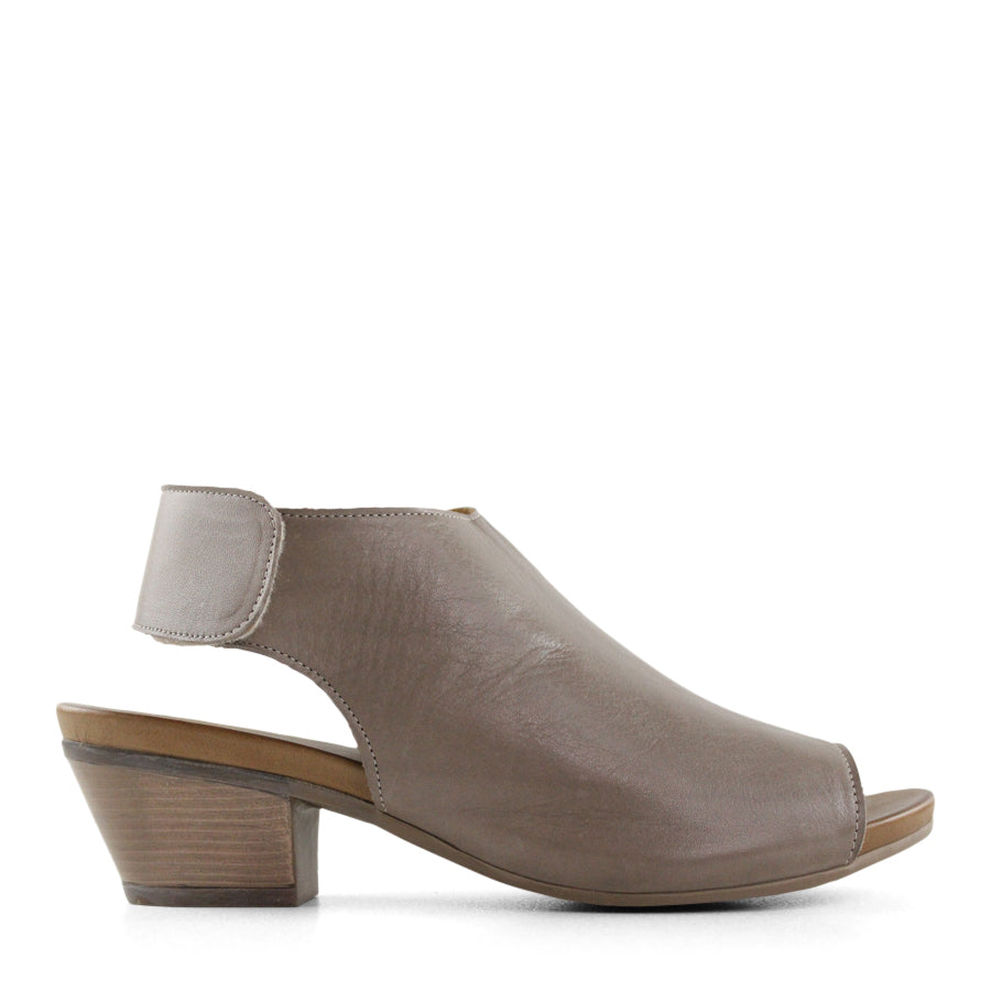 BLACK VELCRO ANKLE STRAP HEEL