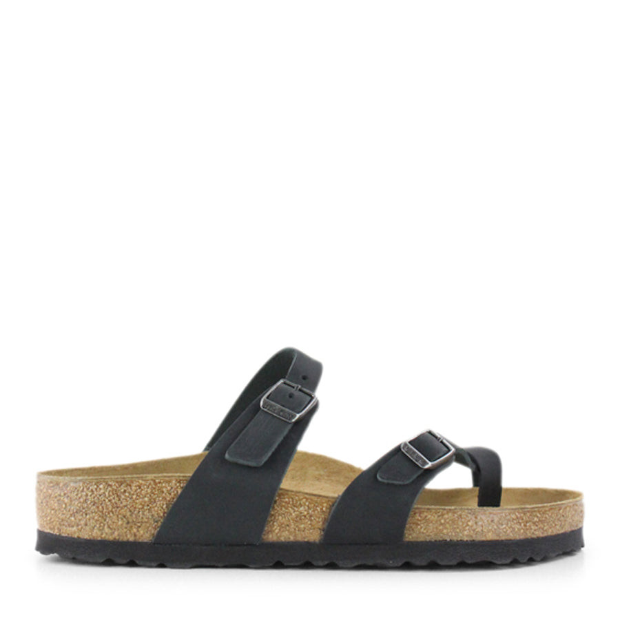 BLACK CROSS OVER THONG SANDAL