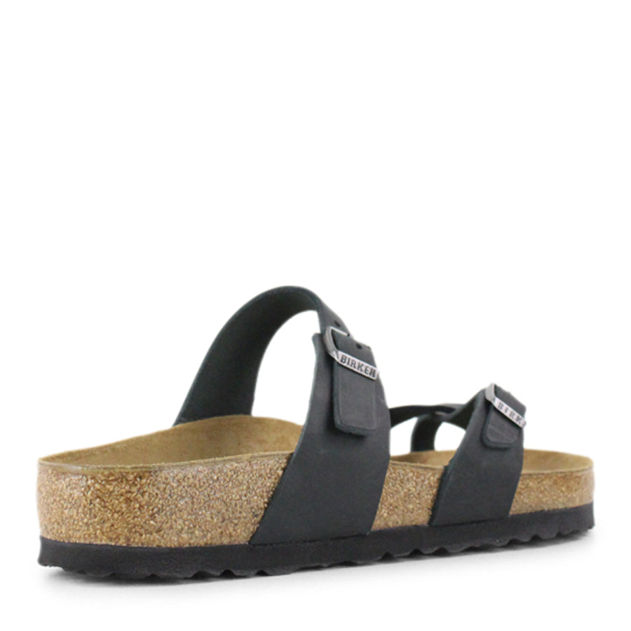 BLACK CROSS OVER THONG SANDAL