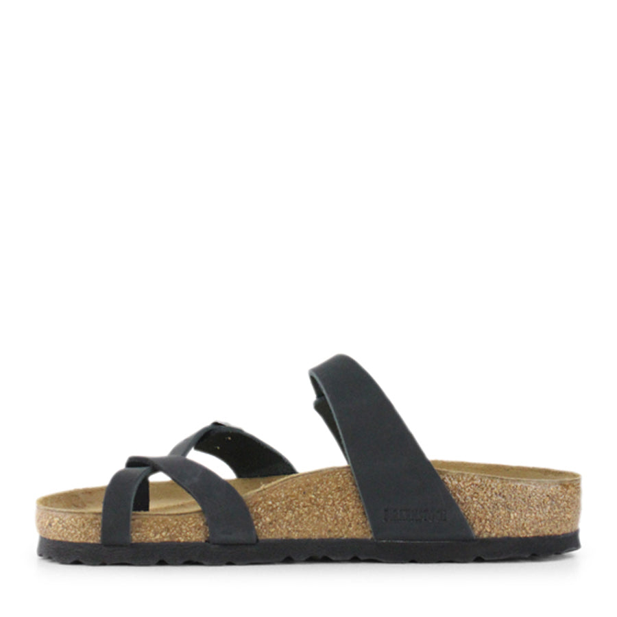 BLACK CROSS OVER THONG SANDAL