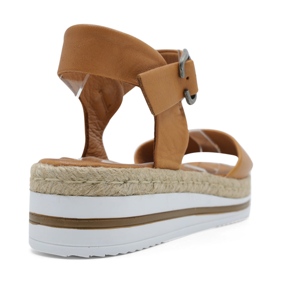 COCONUT TAN ANKLE STRAP PLATFORM  SANDAL