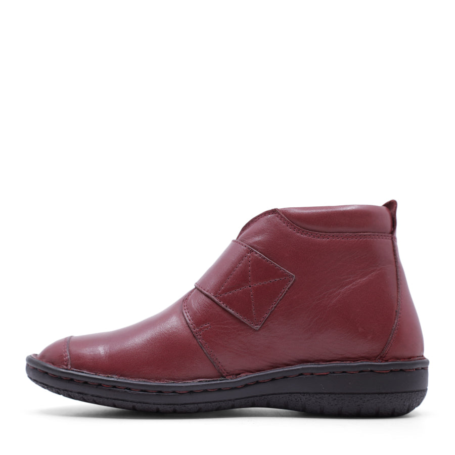 RED ADJUSTABLE VELCRO ANKLE BOOT