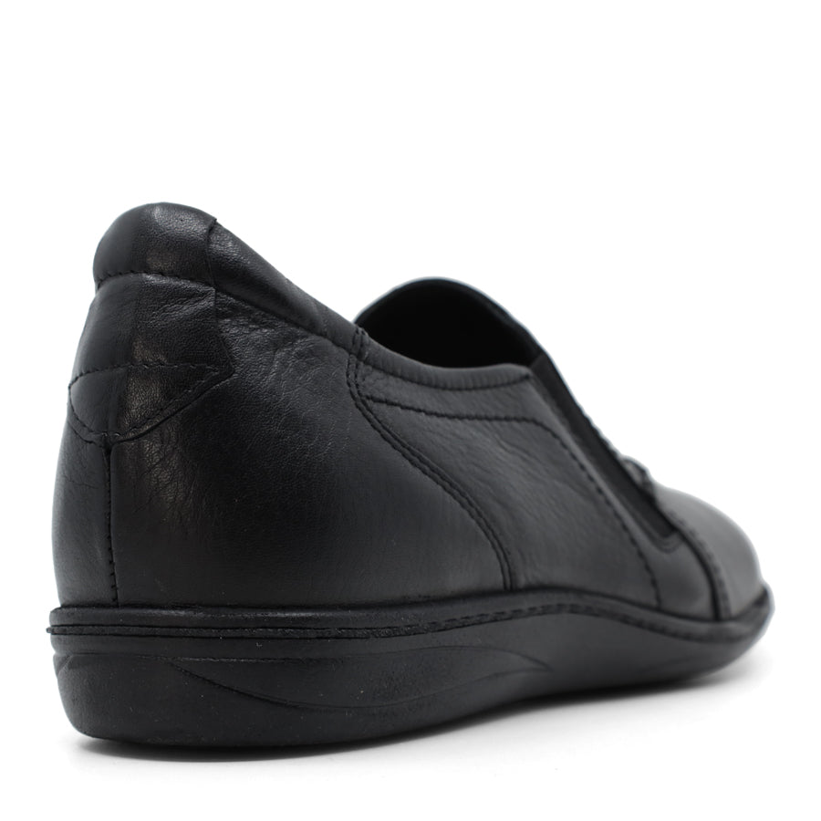 BLACK ELASTIC SLIP ON SHOE