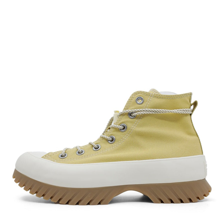 HONEY YELLOW CHUNKY PLATFORM HIGH TOP LACE UP SNEAKER