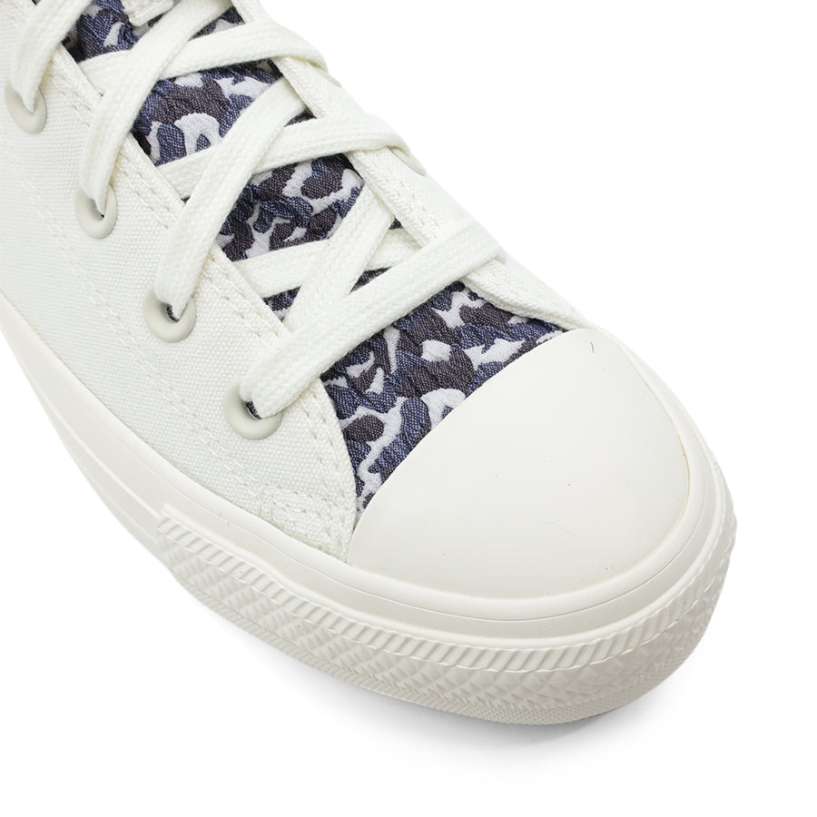 EGRET WHITE BLUE CAMO PRINT HIGH TOP SNEAKER