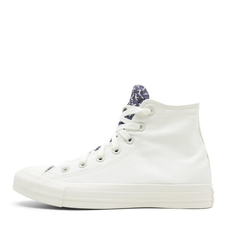 EGRET WHITE BLUE CAMO PRINT HIGH TOP SNEAKER