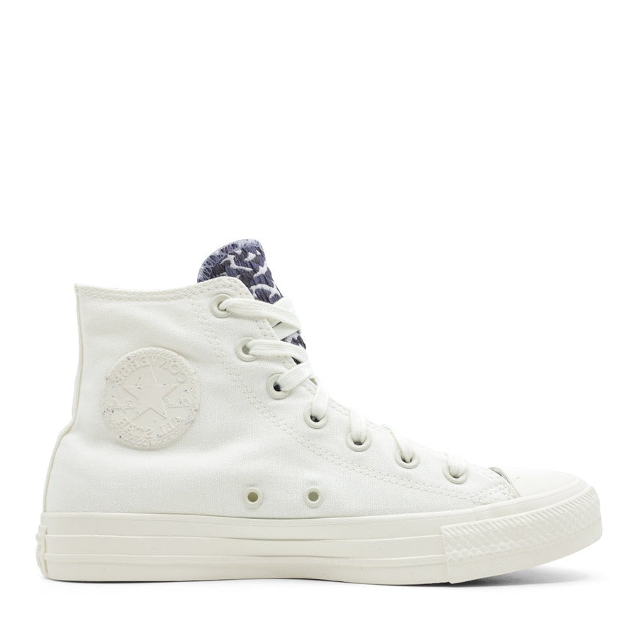 EGRET WHITE BLUE CAMO PRINT HIGH TOP SNEAKER