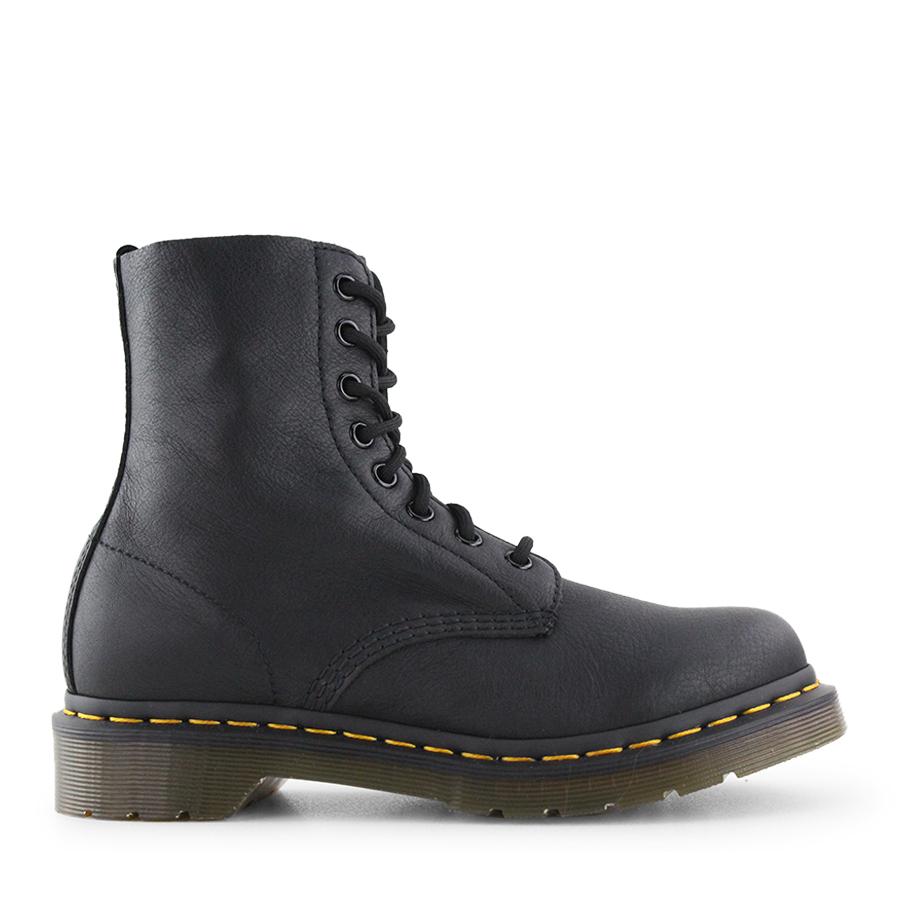 BLACK SOFT LEATHER 8 HOLE LACE UP BOOT