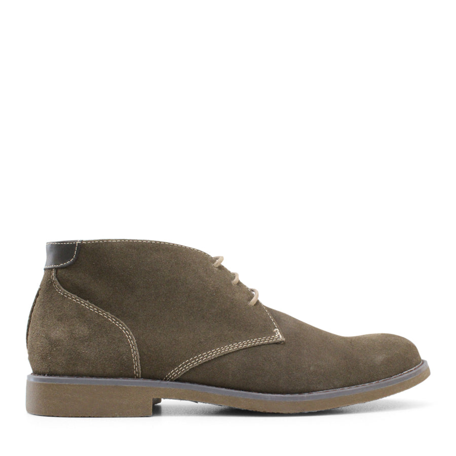 MENS NUTMEG BROWN SUEDE BURNISH LACE UP ANKLE BOOT