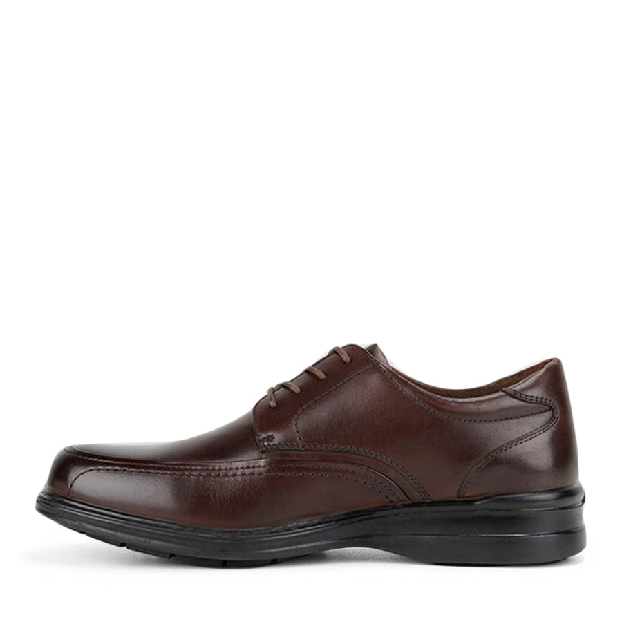 MENS MAHOGANY BROWN LEATHER LACE UP DRESS SHOE