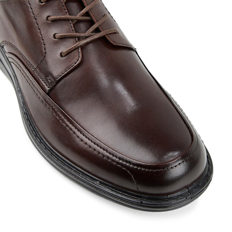 MENS MAHOGANY BROWN LEATHER LACE UP DRESS SHOE
