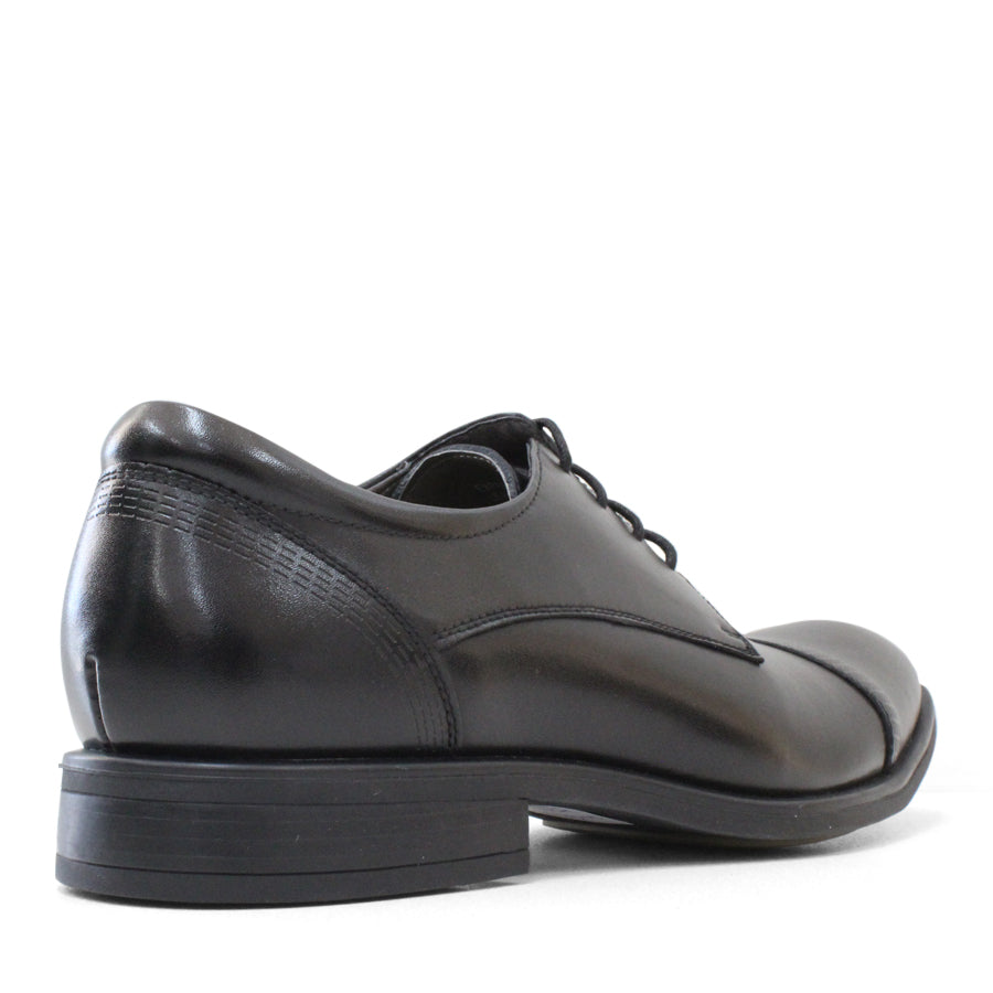 MENS BLACK ALMOND TOE LACE UP DRESS FORMAL SHOE