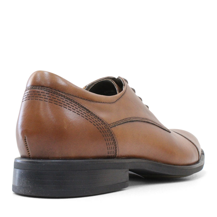 MENS TAN ALMOND TOE LACE UP DRESS FORMAL SHOE