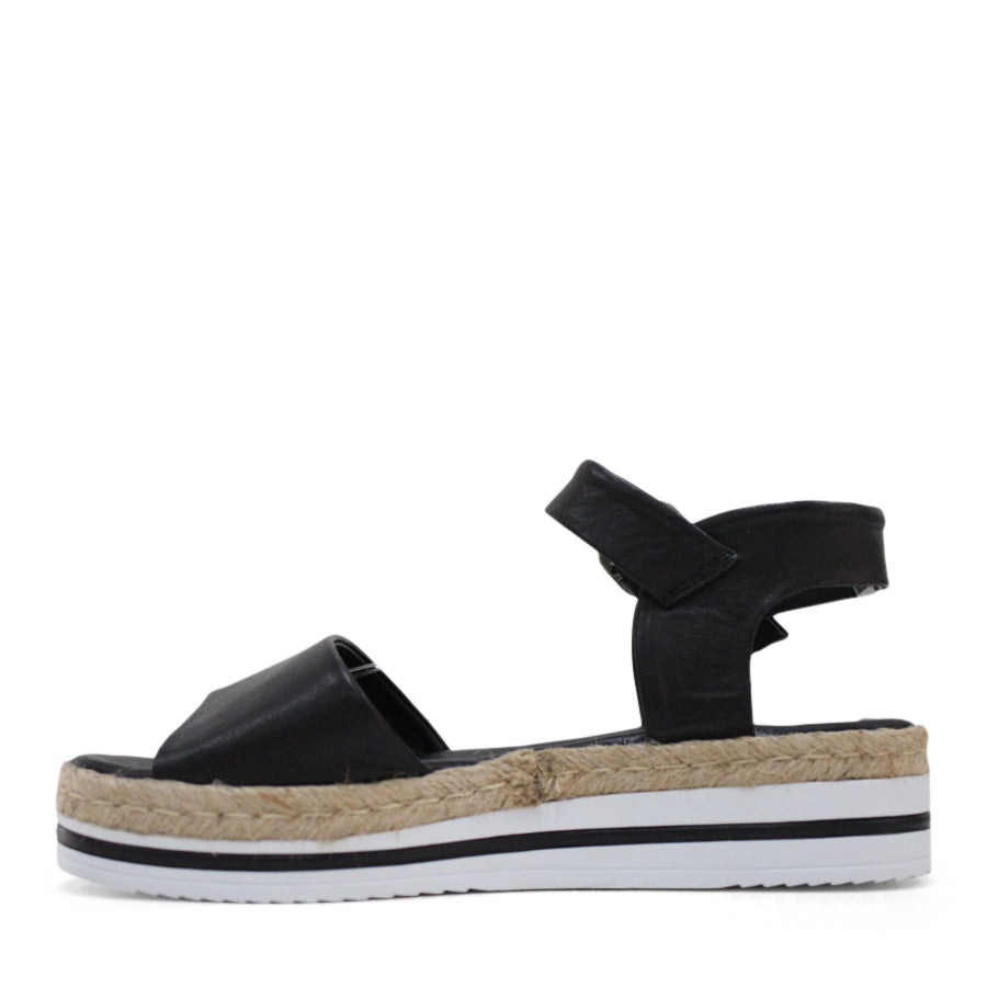 BLACK ANKLE STRAP PLATFORM  SANDAL