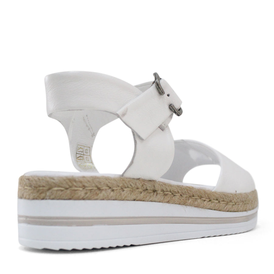 WHITE ANKLE STRAP PLATFORM  SANDAL