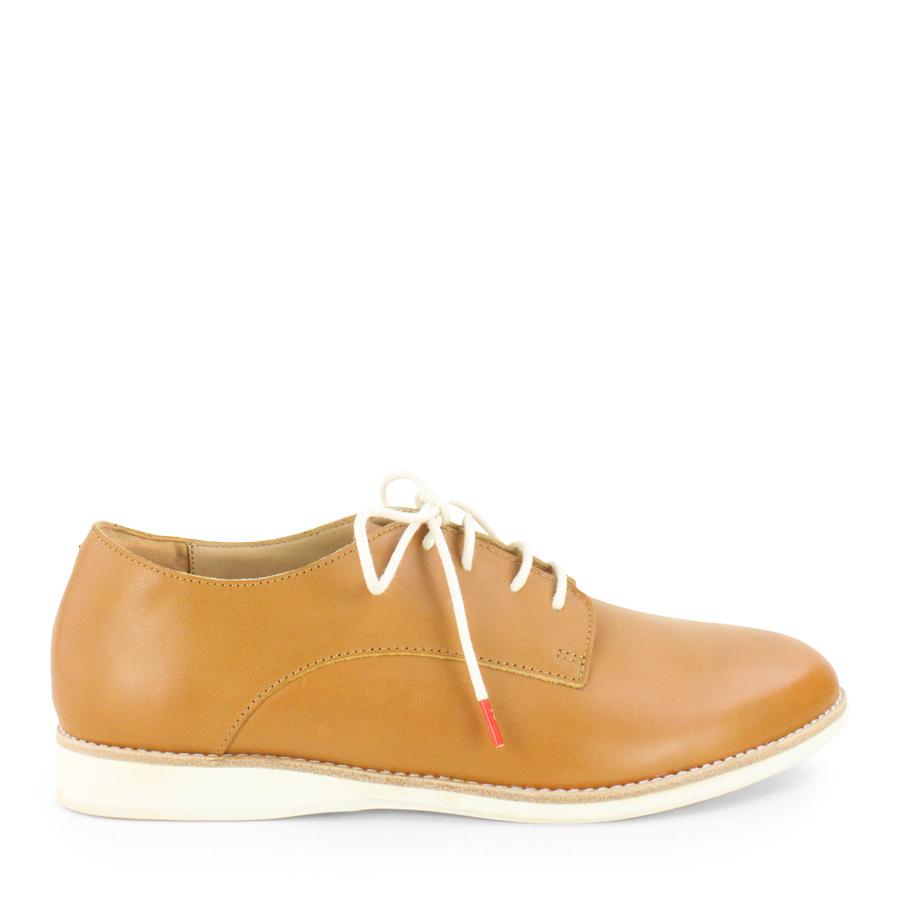 COGNAC DERBY LACE UP SHOE 