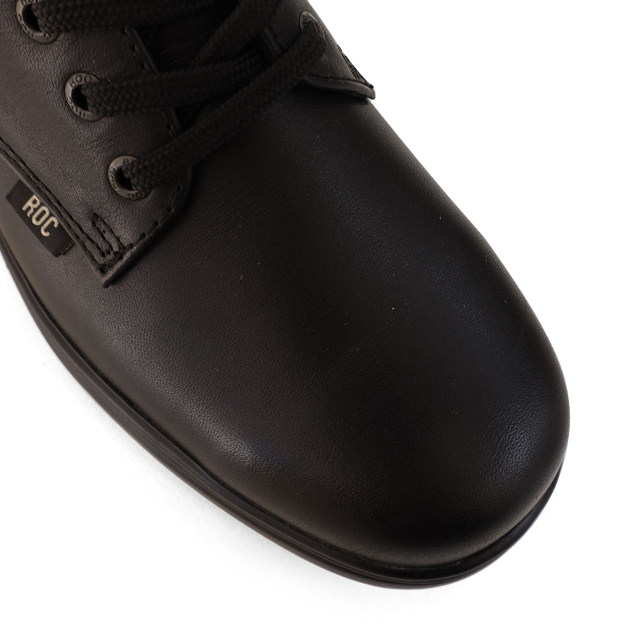 BLACK LACE UP LEATHER SCHOOL SHOE