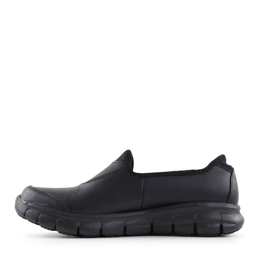 BLACK SLIP ON SLIP RESISTANT WORK SHOE SNEAKER