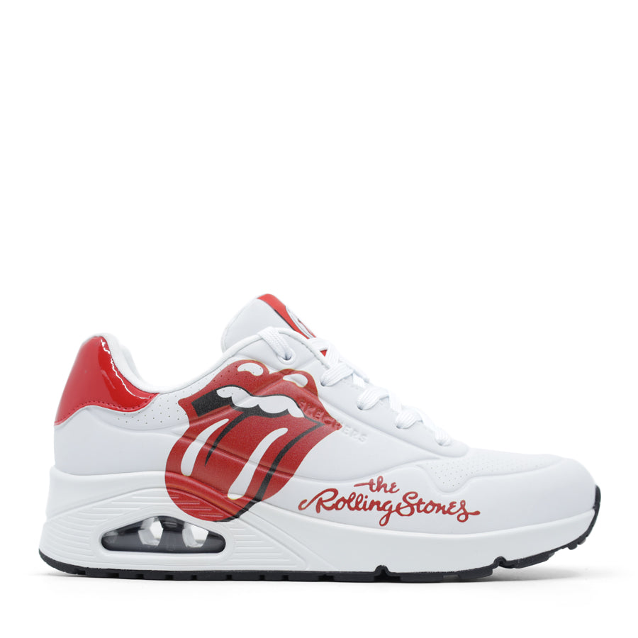 ROLLING STONES WHITE RED LACE UP SNEAKER