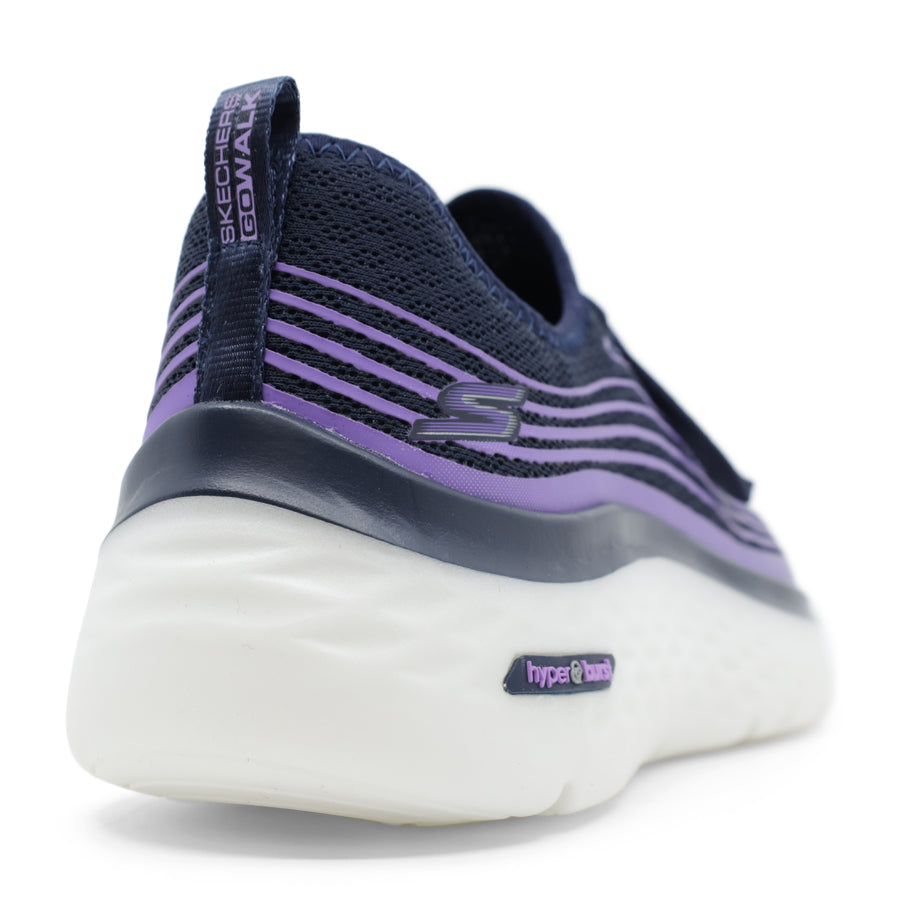 NAVY LAVENDER HIGH SOLE LACE UP SNEAKER