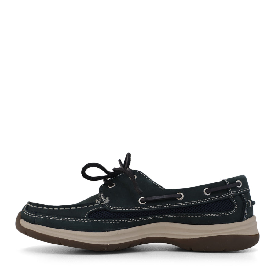 NAVY BOAT SHOE LEATHER LACES